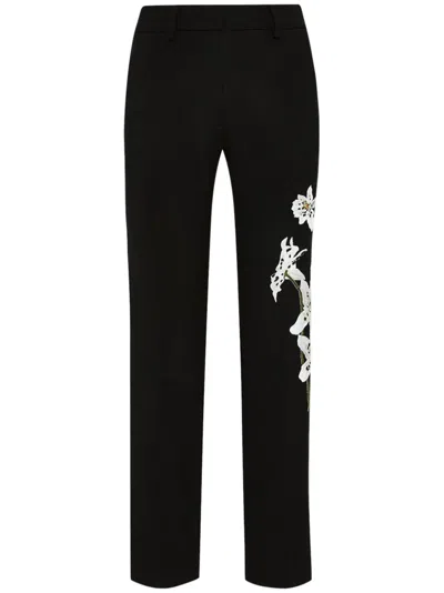 OSCAR DE LA RENTA WATERCOLOR ORCHID TROUSERS
