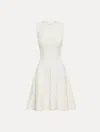 Oscar De La Renta Wave Knit Fit & Flare Dress