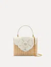 Oscar De La Renta Wicker Mini Tro Bag