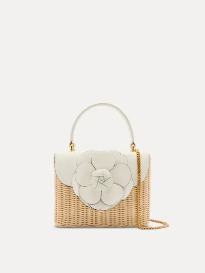 Oscar De La Renta Wicker Mini Tro Bag
