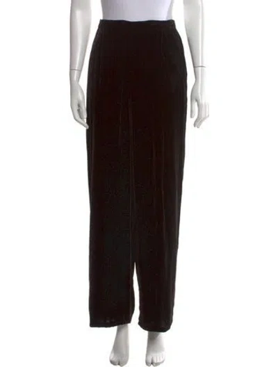 Pre-owned Oscar De La Renta Wide Leg Pants In Black