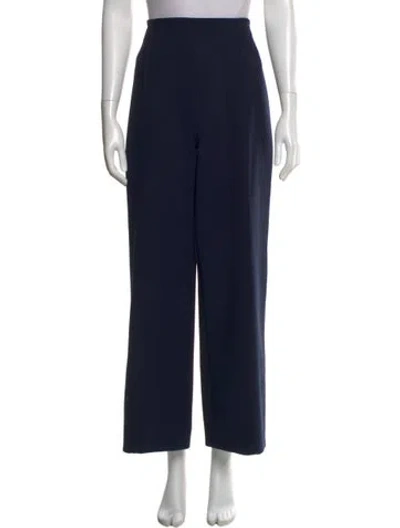 Pre-owned Oscar De La Renta Wide Leg Pants W/ Tags In Blue