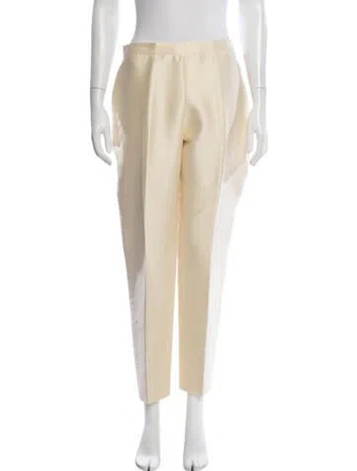 Pre-owned Oscar De La Renta Wide Leg Pants In Yellow