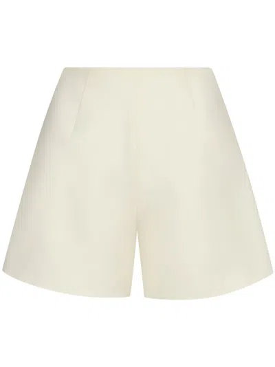 Oscar De La Renta Wide Leg Shorts In White
