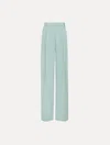 Oscar De La Renta Wide Leg Silk Georgette Pant