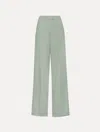 Oscar De La Renta Wide Leg Silk Georgette Pant