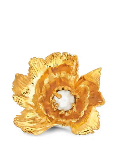 Oscar De La Renta Wild Rose Ring In Gold