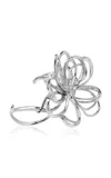 Oscar De La Renta Wire Flower Cuff In Metallic