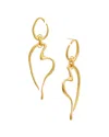 Oscar De La Renta Wire O & Heart Earrings