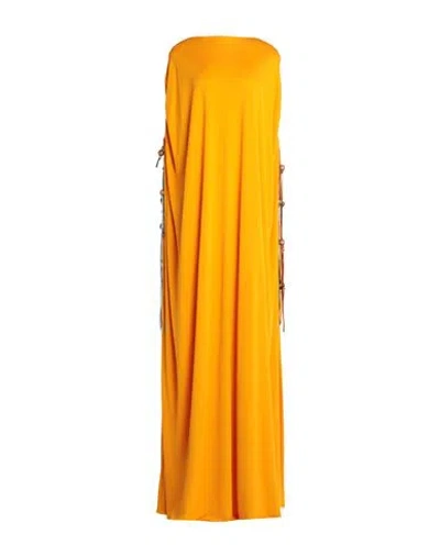 Oscar De La Renta Woman Maxi Dress Marigold Size S Viscose, Polyester In Yellow
