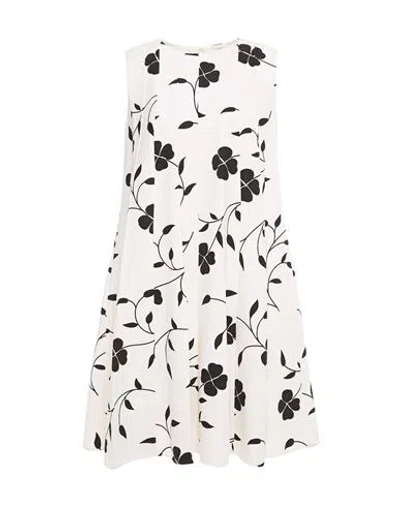 Oscar De La Renta Woman Mini Dress Ivory Size 6 Virgin Wool, Polyamide, Elastane In White