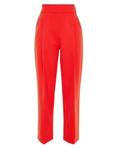 Oscar De La Renta Woman Pants Red Size 4 Virgin Wool, Elastane, Polyamide