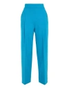 Oscar De La Renta Woman Pants Turquoise Size 2 Virgin Wool, Elastane, Polyamide In Blue