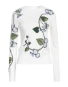 Oscar De La Renta Woman Sweater Ivory Size M Wool, Cotton In White