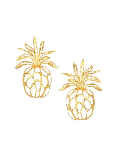 Oscar De La Renta Women's 24k-gold-plated Pineapple Drop Earrings