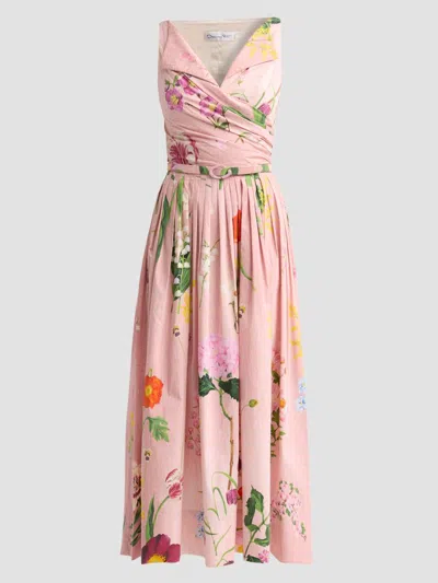 Oscar De La Renta Women's Floral Cotton Poplin Midi Dress In Multi