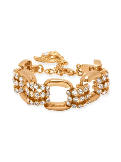 Oscar De La Renta Women's Goldtone & Glass Crystal Chain Bracelet