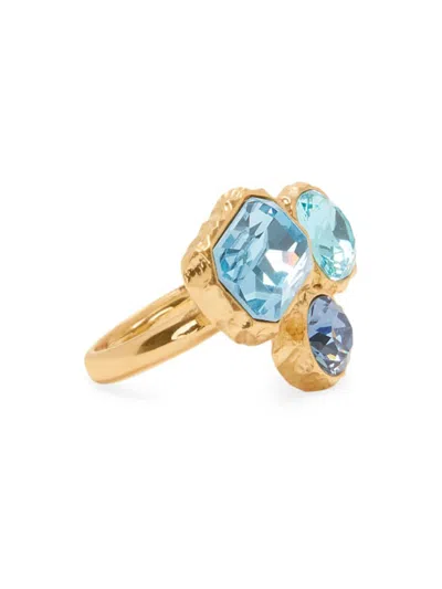 Oscar De La Renta Women's Goldtone & Glass Crystal Cocktail Ring