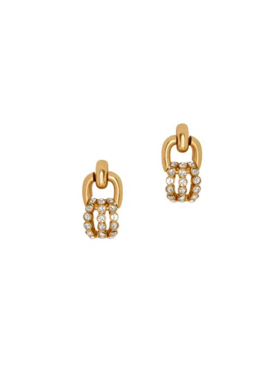 Oscar De La Renta Women's Goldtone & Glass Crystal Drop Earrings