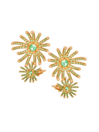 Oscar De La Renta Women's Goldtone & Glass Crystal Firework Earrings