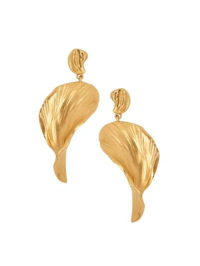 Oscar De La Renta Women's Goldtone Petal Drop Earrings