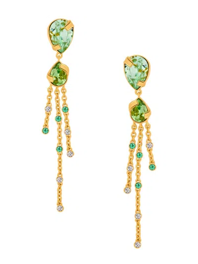 Oscar De La Renta Pear-cut Chandelier Earrings In Gold