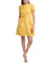 Oscar De La Renta Wool & Silk-blend Mini Dress In Yellow