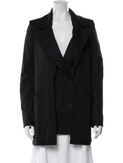 Pre-owned Oscar De La Renta Wool Blazer In Black