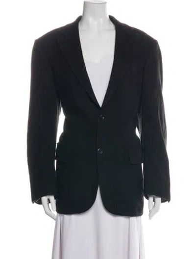 Pre-owned Oscar De La Renta Wool Blazer In Black