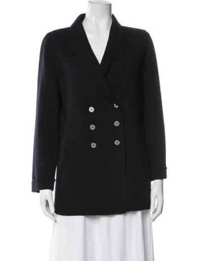 Pre-owned Oscar De La Renta Wool Blazer In Black