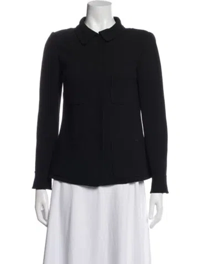 Pre-owned Oscar De La Renta Wool Blazer In Black