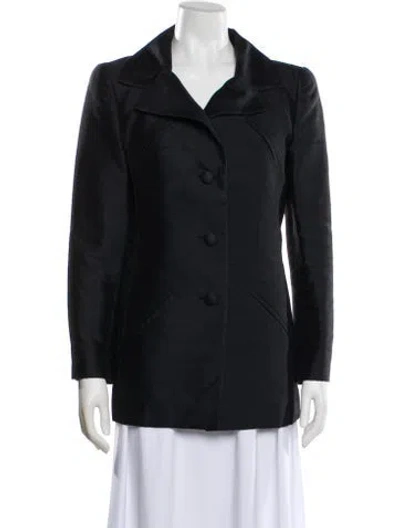 Pre-owned Oscar De La Renta Wool Blazer In Gray