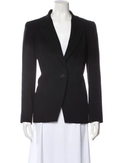 Pre-owned Oscar De La Renta Wool Blazer In Gray
