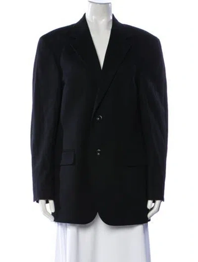Pre-owned Oscar De La Renta Wool Blazer In Gray