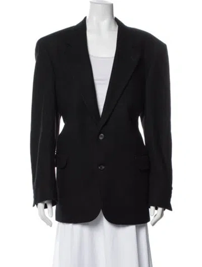 Pre-owned Oscar De La Renta Wool Blazer In Gray