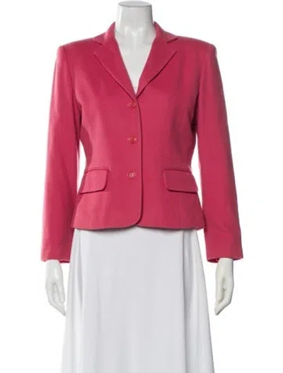 Pre-owned Oscar De La Renta Wool Blazer In Pink