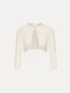 Oscar De La Renta Wool-blend Bolero In White