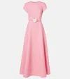 Oscar De La Renta Wool-blend Maxi Dress In Pink