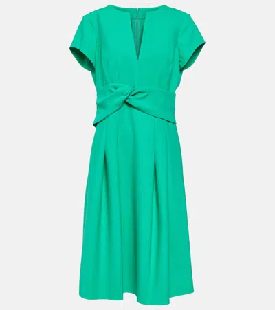 Oscar De La Renta Wool-blend Minidress In Green