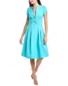 Oscar De La Renta Wool-blend Mini Dress In Blue