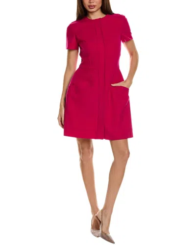 Oscar De La Renta Wool-blend Mini Dress In Pink