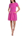 Oscar De La Renta Wool-blend Shirtdress In Purple
