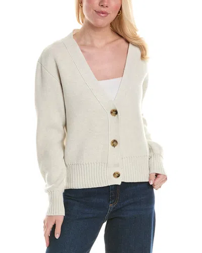 Oscar De La Renta Wool Cardigan In Beige