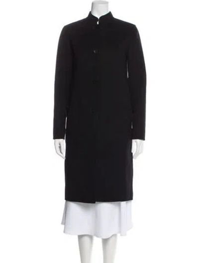 Pre-owned Oscar De La Renta Wool Coat In Black