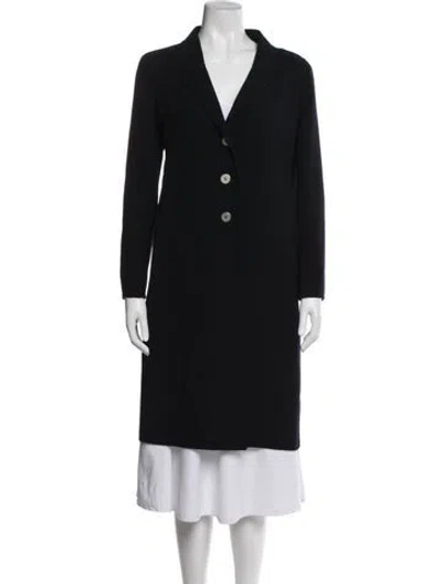 Pre-owned Oscar De La Renta Wool Coat In Black