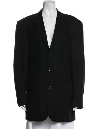 Pre-owned Oscar De La Renta Wool Coat In Black