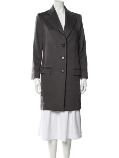 Pre-owned Oscar De La Renta Wool Coat In Gray