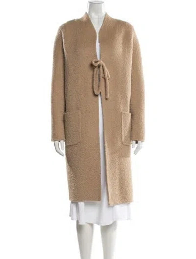 Pre-owned Oscar De La Renta Wool Coat In Neutral