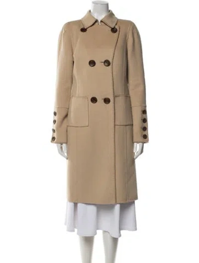 Pre-owned Oscar De La Renta Wool Coat In Orange