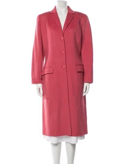 Pre-owned Oscar De La Renta Wool Coat In Pink